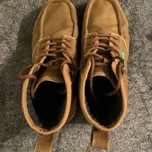 Sanuk Brown Canvas Men's Boots/High Tops